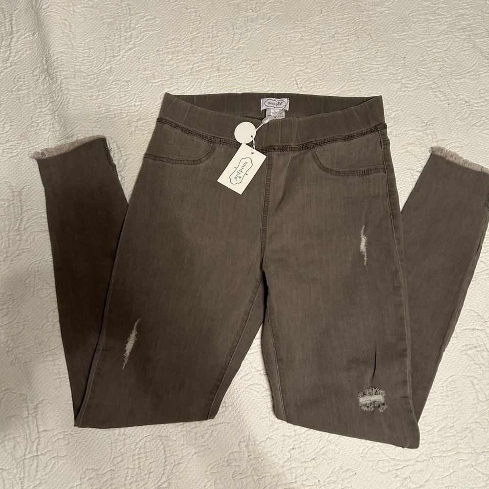 Mudpie Max Denim Leggings.  Gray in color and size S